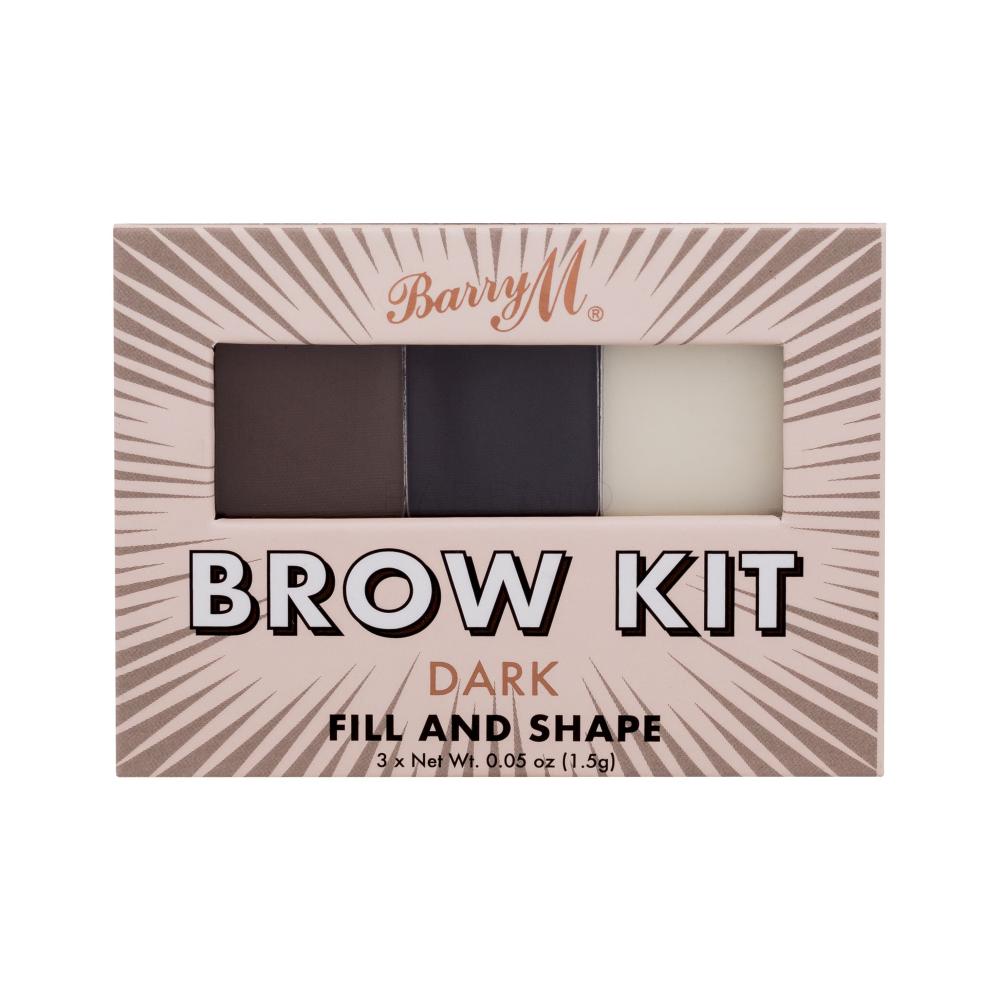 Barry M Brow Kit Paletka za obrvi za ženske 4,5 g Odtenek Dark
