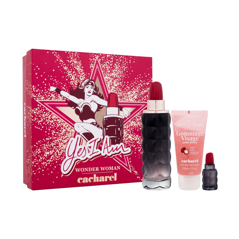 Cacharel Yes I Am SET1 Darilni set parfumska voda 75 ml + parfumska voda 5 ml + piling za obraz 50 ml