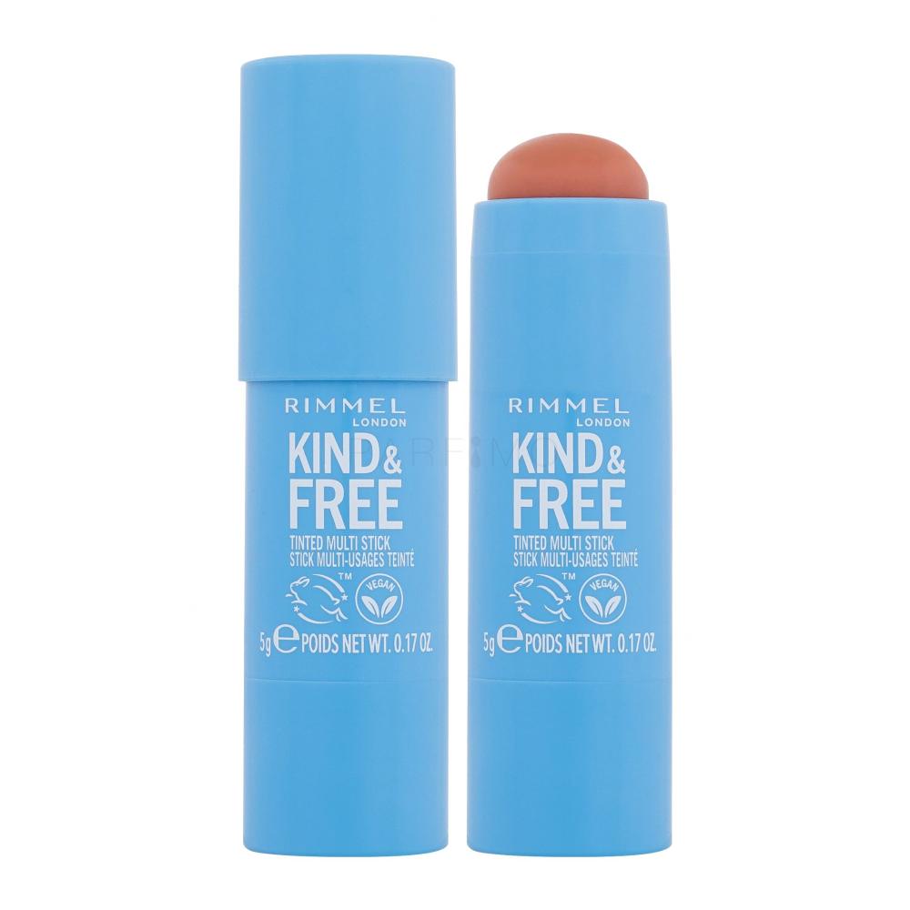 Rimmel London Kind & Free Tinted Multi Stick Rdečilo za obraz za ženske 5 g Odtenek 002 Peachy Cheeks