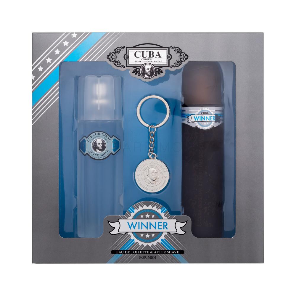 Cuba Winner Darilni set toaletna voda 100 ml + vodica po britju 100 ml + obesek