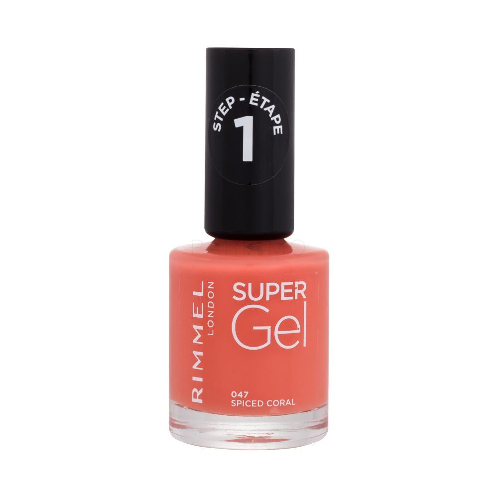 Rimmel London Super Gel STEP1 Lak za nohte za ženske 12 ml Odtenek 047 Spiced Coral
