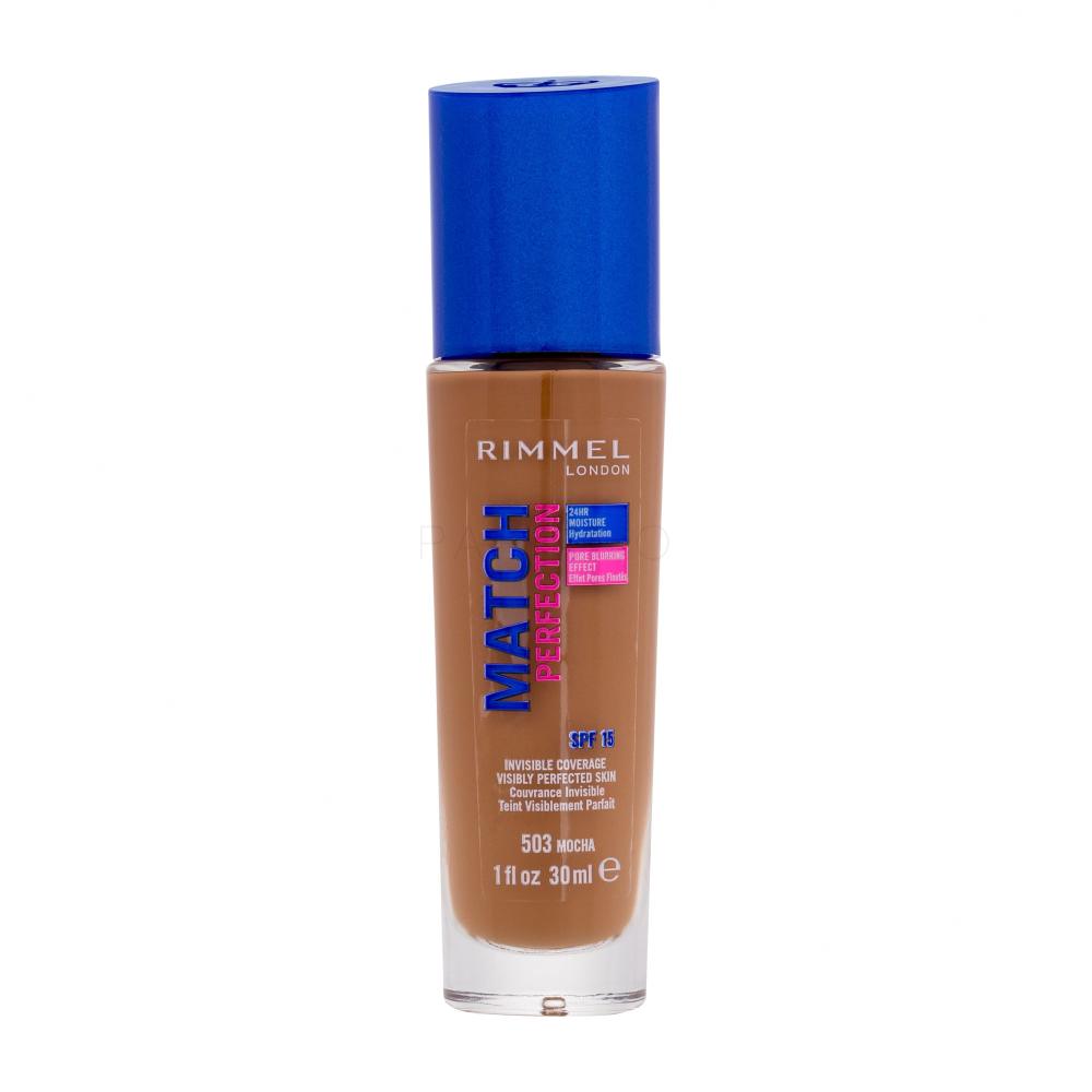 Rimmel London Match Perfection SPF15 Puder za ženske 30 ml Odtenek 503 Mocha