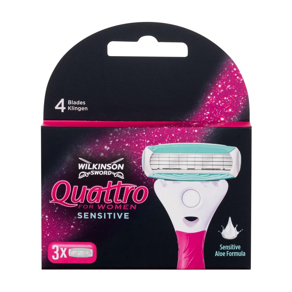 Wilkinson Sword Quattro For Women Sensitive Nadomestne britvice za ženske Set