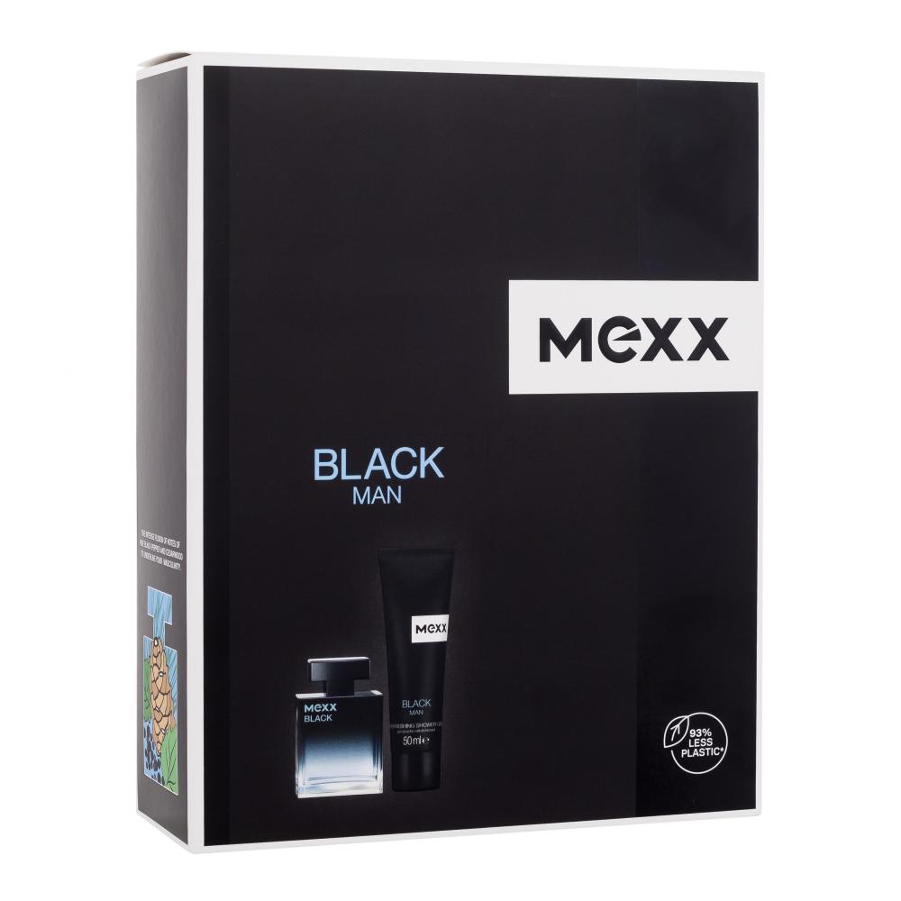 Mexx Black Man Darilni set toaletna voda 30 ml + gel za prhanje 50 ml