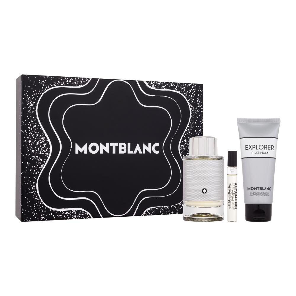 Montblanc Explorer Platinum Darilni set parfumska voda 100 ml + gel za prhanje 100 ml + parfumska voda 7,5 ml
