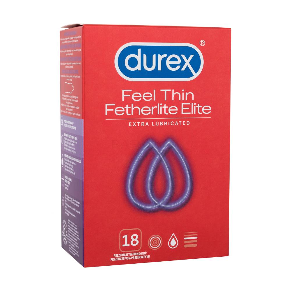 Durex Feel Thin Extra Lubricated Kondomi za moške Set