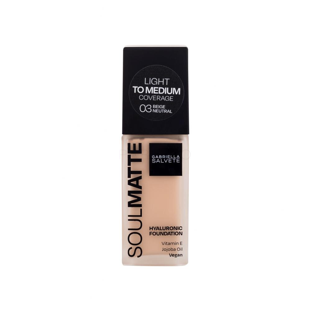 Gabriella Salvete Soulmatte Hyaluronic Foundation Puder za ženske 30 ml Odtenek 03N Beige Neutral