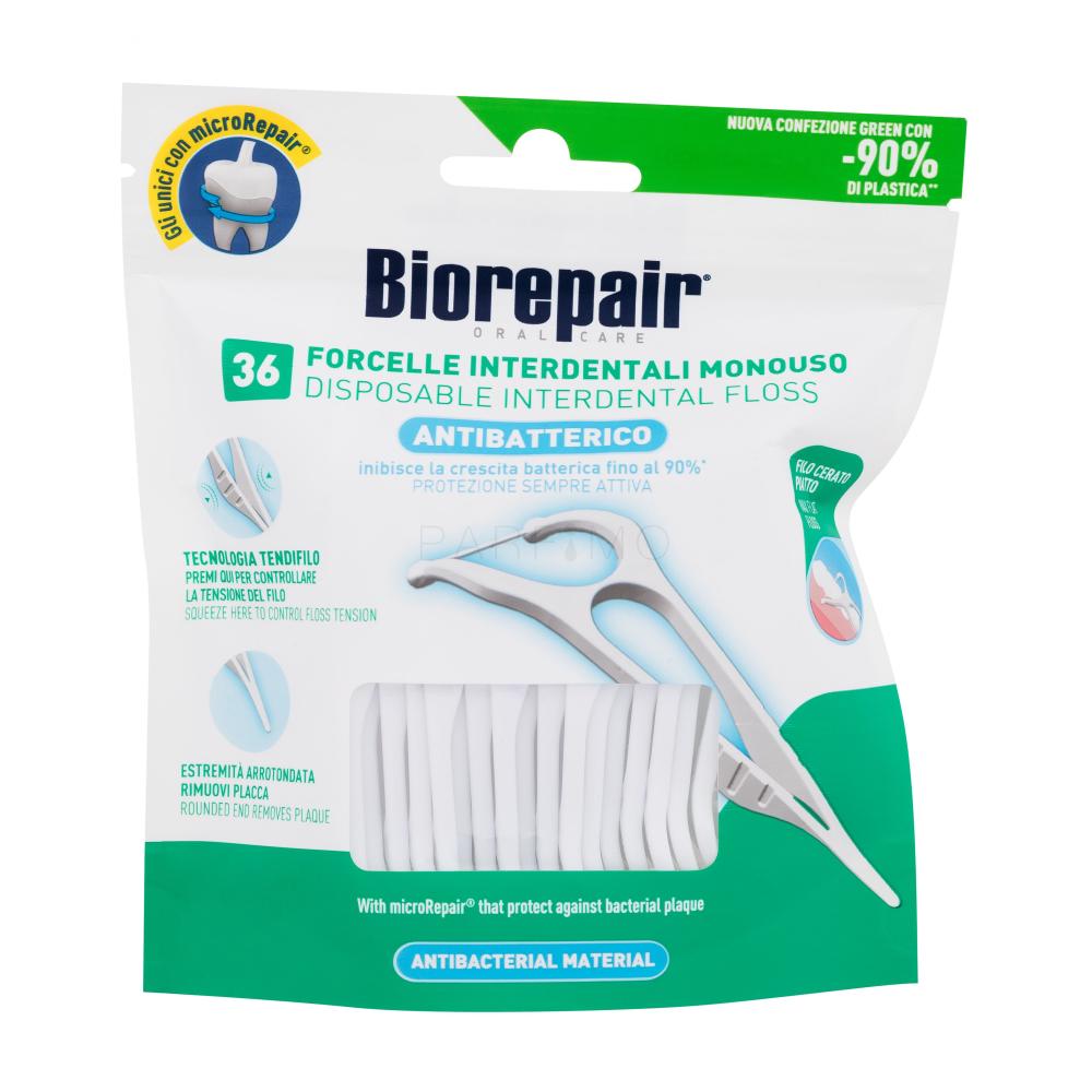 Biorepair Antibacterial Disposable Interdental Floss Zobna nitka Set