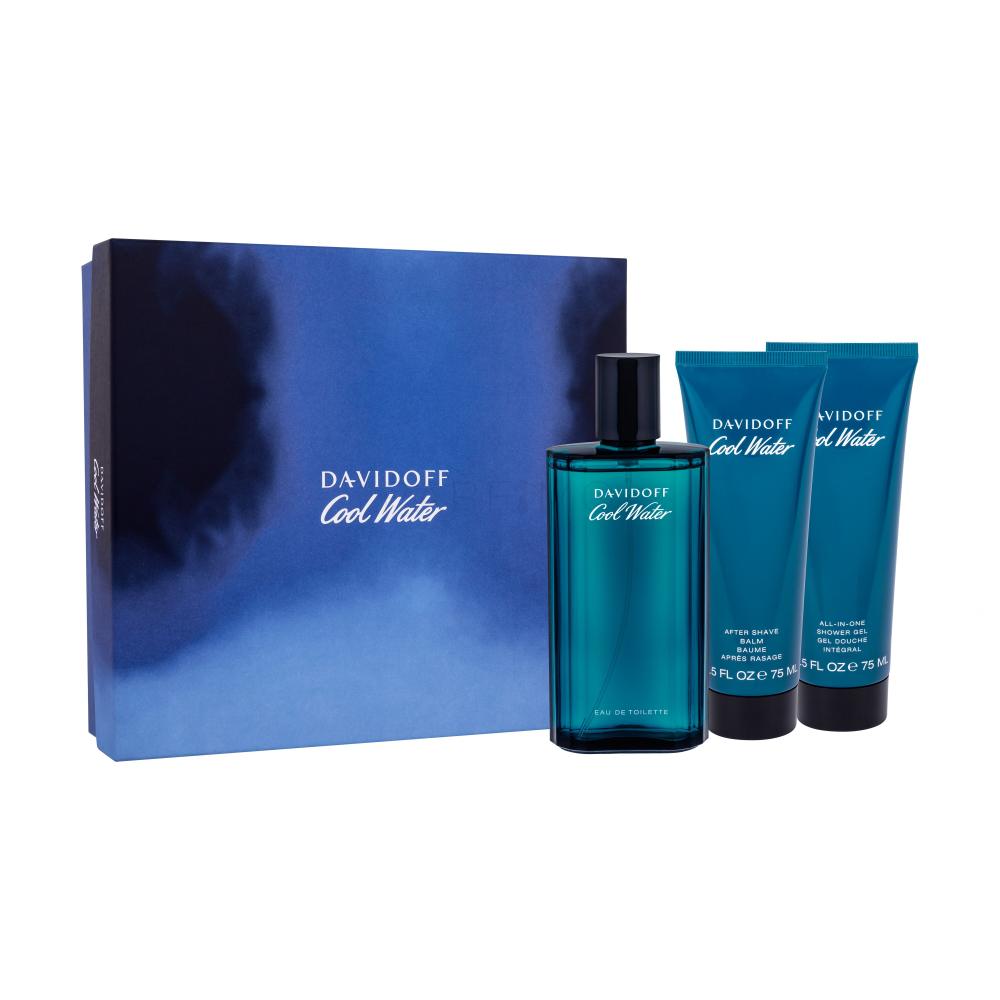 Davidoff Cool Water SET2 Darilni set toaletna voda 125 ml + balzam po britju 75 ml + gel za prhanje 75 ml