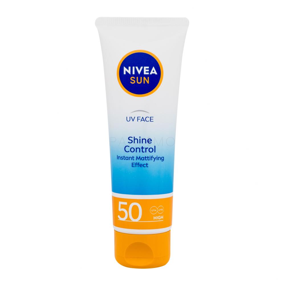 Nivea Sun UV Face Shine Control SPF50 Zaščita pred soncem za obraz za ženske 50 ml