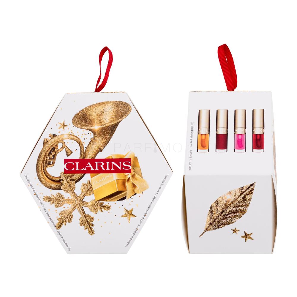 Clarins Lip Comfort Oil Lip Oil Mini Set Darilni set olje za ustnice Lip Comfort Oil 1,4 ml 01 Honey + olje za ustnice Lip Comfort Oil 1,4 ml 03 Cherry + olje za ustnice Lip Comfort Oil 1,4 ml 04 Pitaya + olje za ustnice Lip Comfort Oil 1,4 ml 08 Strawberry