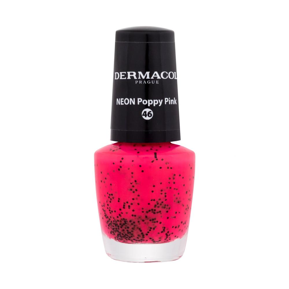 Dermacol Neon Lak za nohte za ženske 5 ml Odtenek 46 Poppy Pink