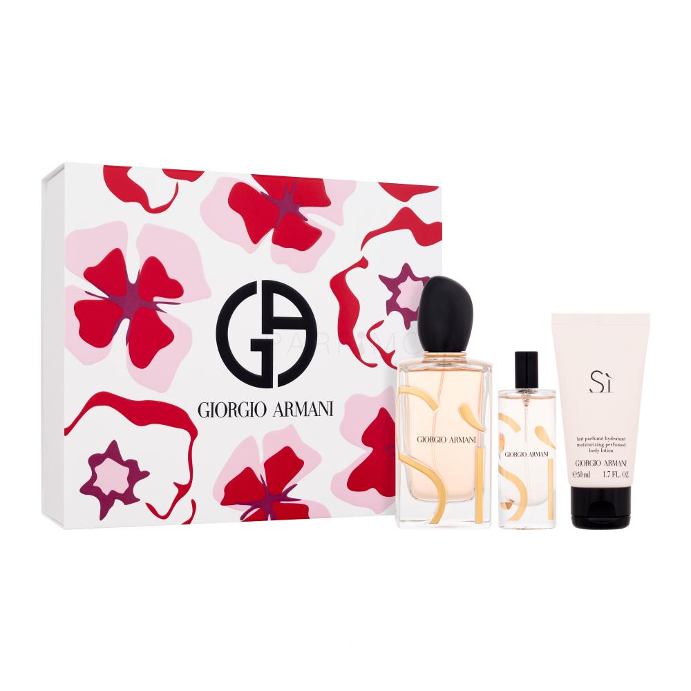 Giorgio Armani Sì Darilni set parfumska voda 100 ml + losjon za telo 50 ml + parfumska voda 15 ml