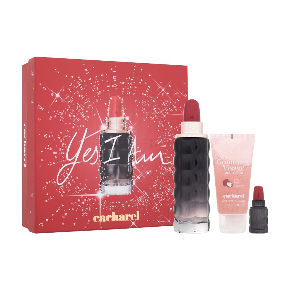 Cacharel Yes I Am SET2 Darilni set parfumska voda 75 ml + parfumska voda 5 ml + piling za obraz 50 ml