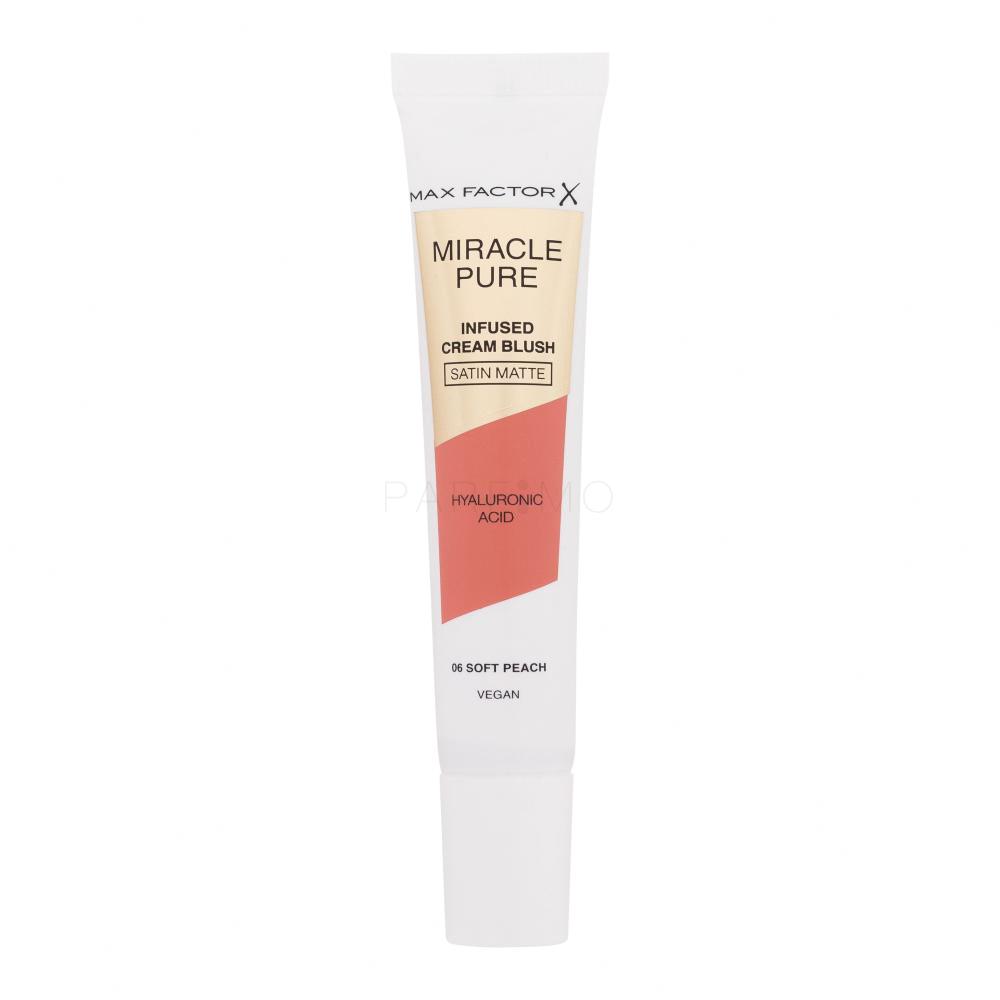 Max Factor Miracle Pure Infused Cream Blush Rdečilo za obraz za ženske 15 ml Odtenek 06 Soft Peach