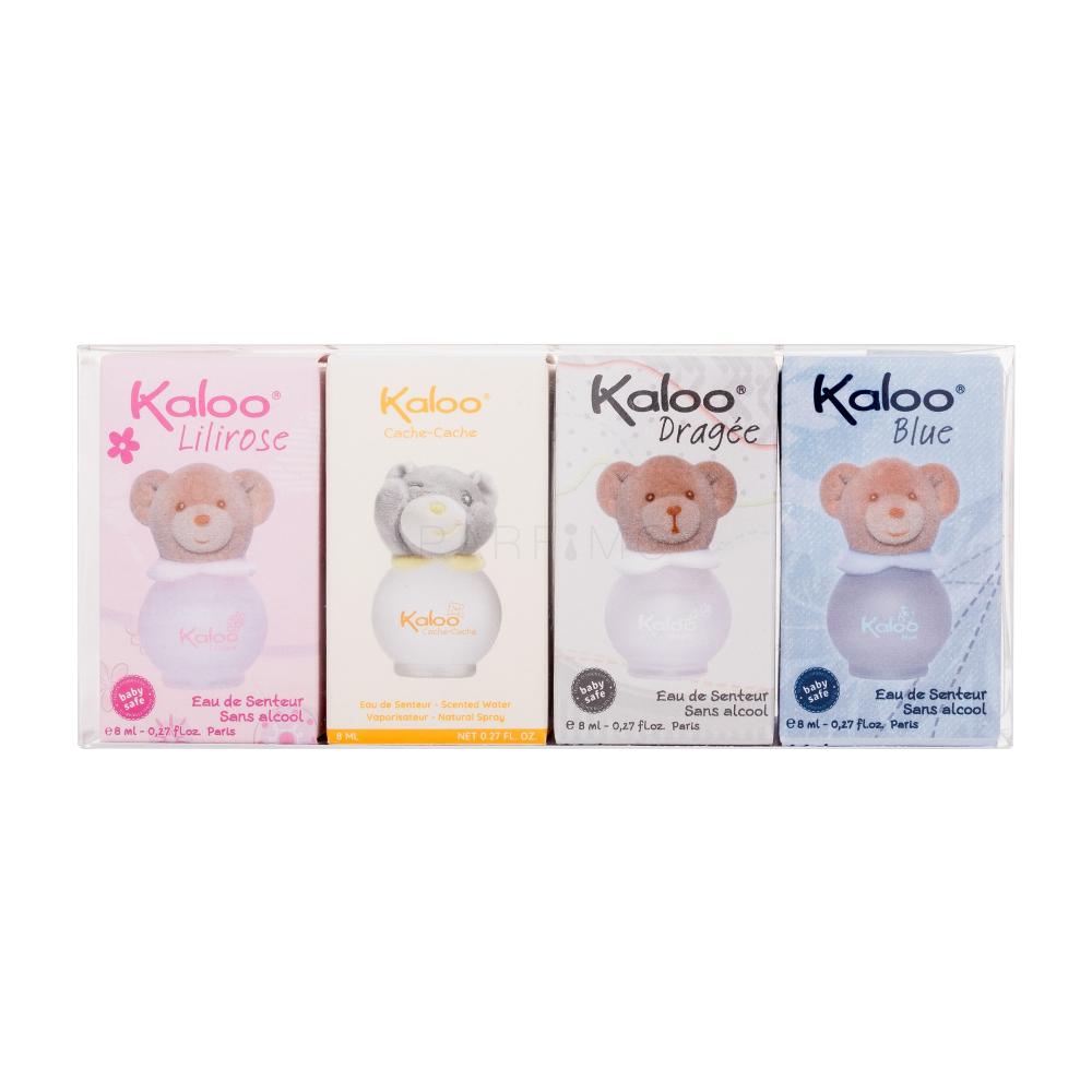 Kaloo My Mini Kaloo Collection Darilni set sprej za telo Lilirose 8 ml + sprej za telo Cache-Cache 8 ml + sprej za telo Dragee 8 ml + sprej za telo Blue 8 ml