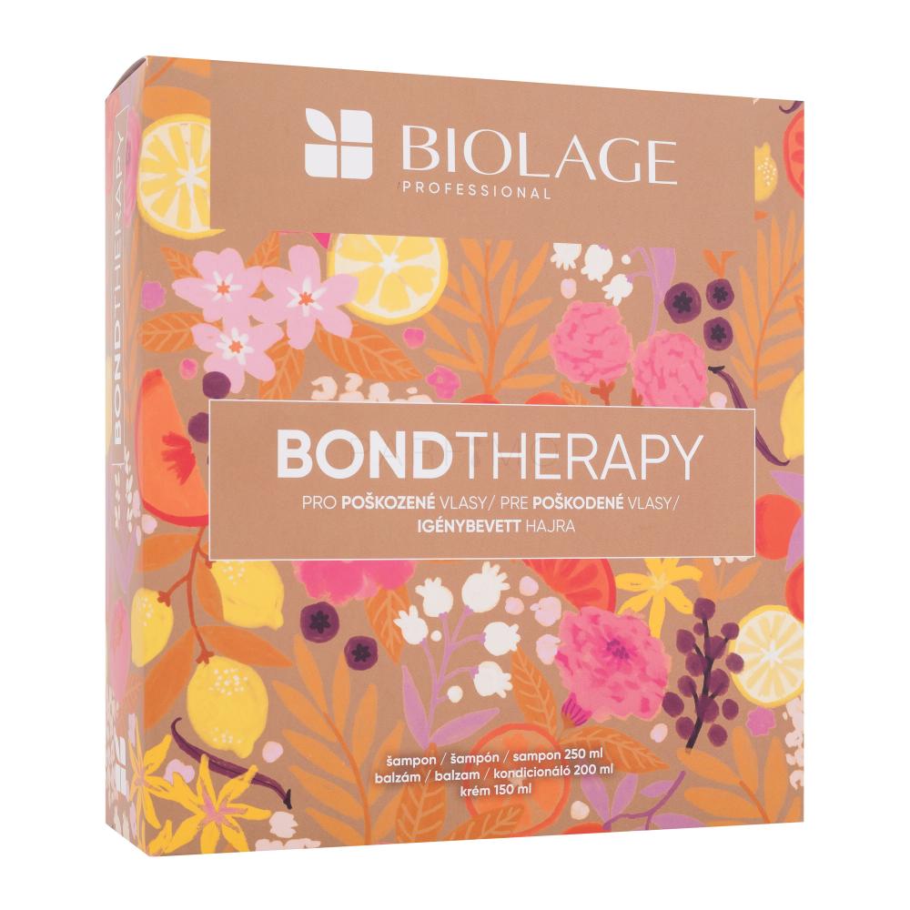 Biolage Bond Therapy Darilni set šampon Bond Therapy 250 ml + balzam Bond Therapy 200 ml + gladilna krema brez izpiranja Bond Therapy Smoothing Leave-In Cream 150 ml