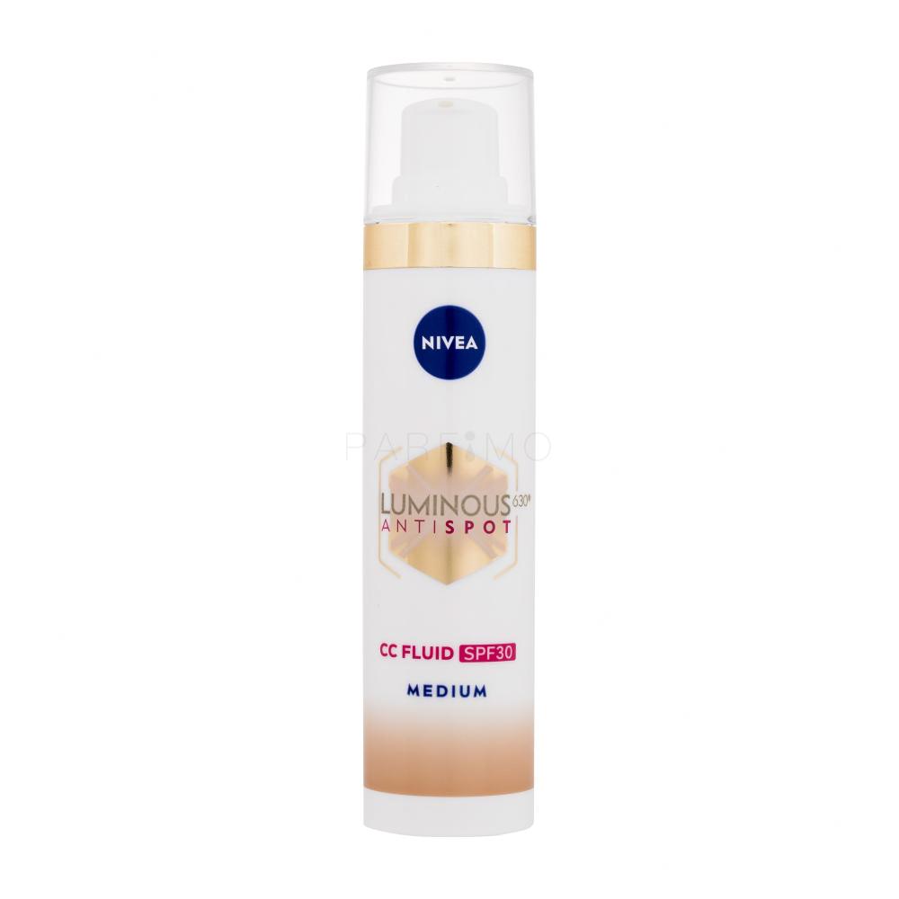 Nivea Luminous 630 Antispot CC Fluid SPF30 CC krema za ženske 40 ml Odtenek 02 Medium