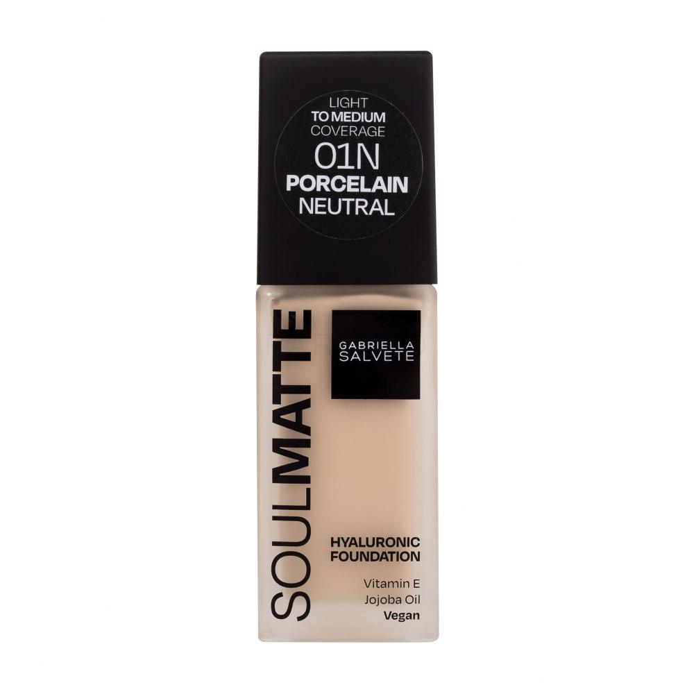 Gabriella Salvete Soulmatte Hyaluronic Foundation Puder za ženske 30 ml Odtenek 01N Porcelain Neutral