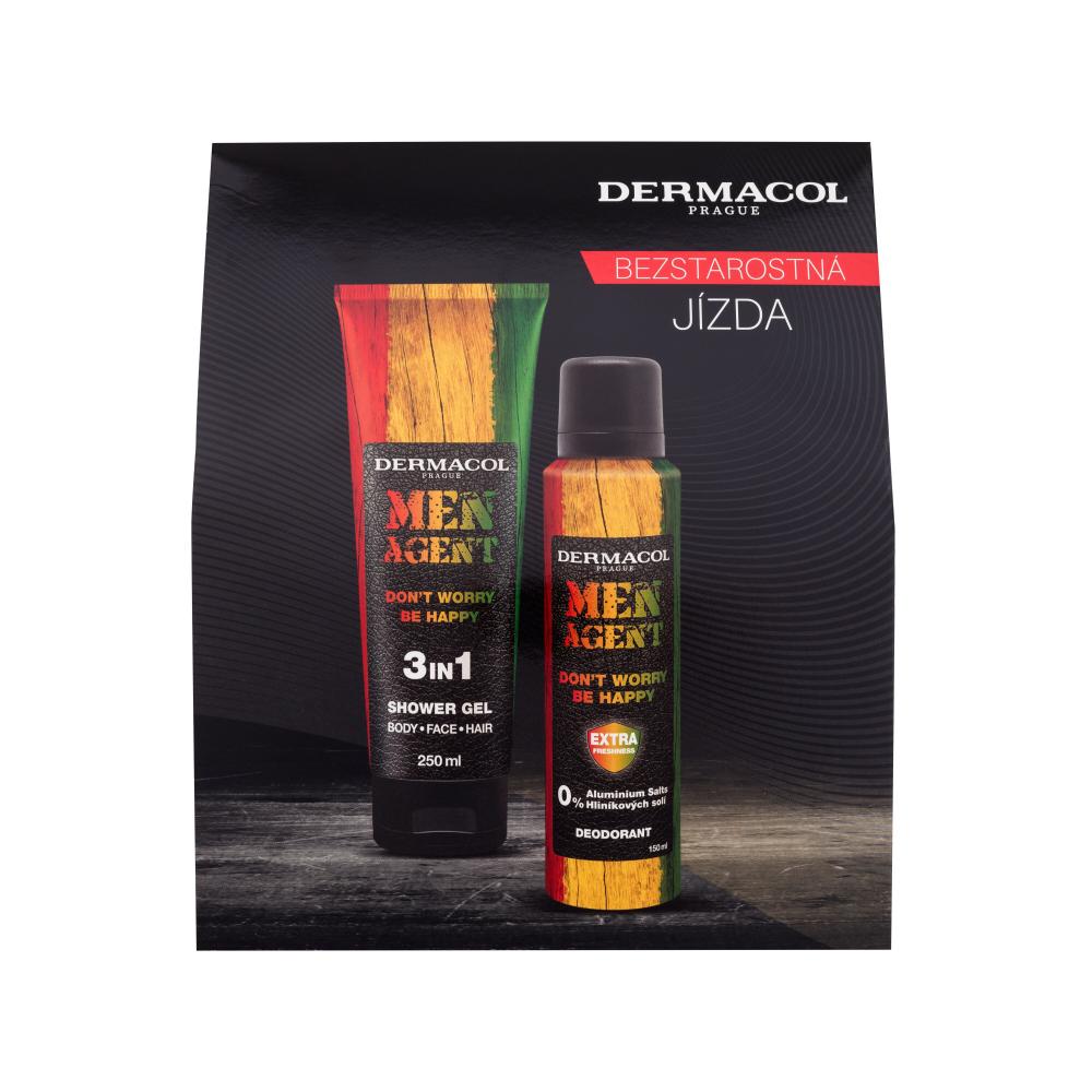 Dermacol Men Agent Don't Worry Be Happy Darilni set gel za prhanje 250 ml + deodorant 150 ml
