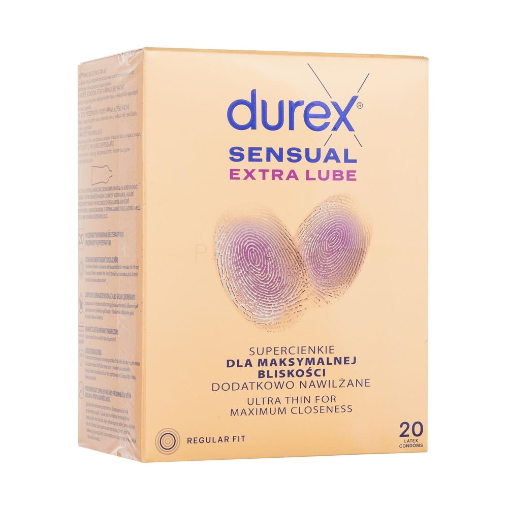Durex Sensual Extra Lube Kondomi za moške Set