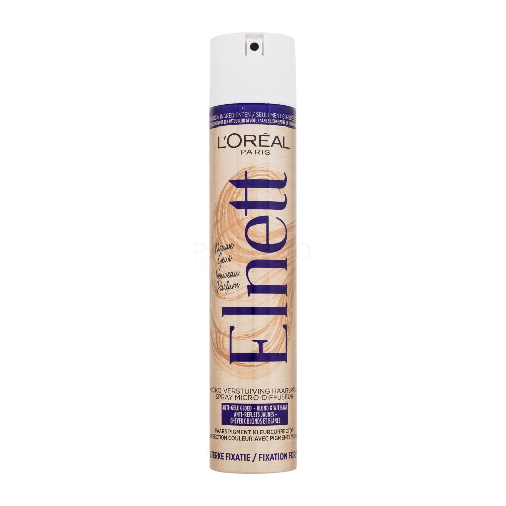 L'Oréal Paris Elnett Micro-Diffusion Hairspray Anti-Brassiness Lak za lase za ženske 300 ml