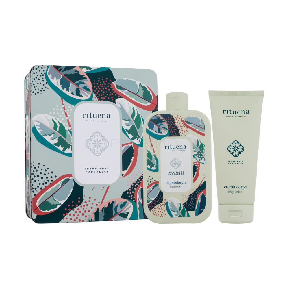 Rituena Inebriante Marrakech Darilni set pena za kopel 400 ml + losjon za telo 200 ml + pločevinasta škatla