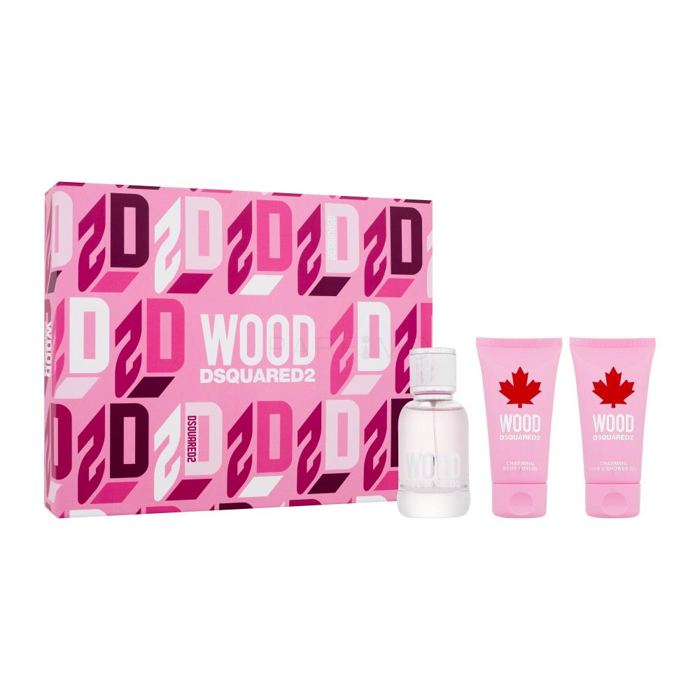 Dsquared2 Wood SET1 Darilni set toaletna voda 50 ml + losjon za telo 50 ml + gel za prhanje 50 ml
