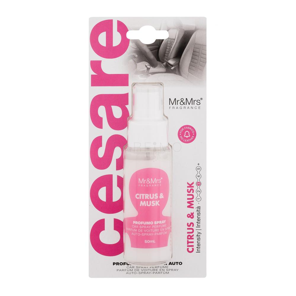 Mr&Mrs Fragrance Cesare Car Spray Perfume Citrus & Musk Osvežilci za vozilo 50 ml