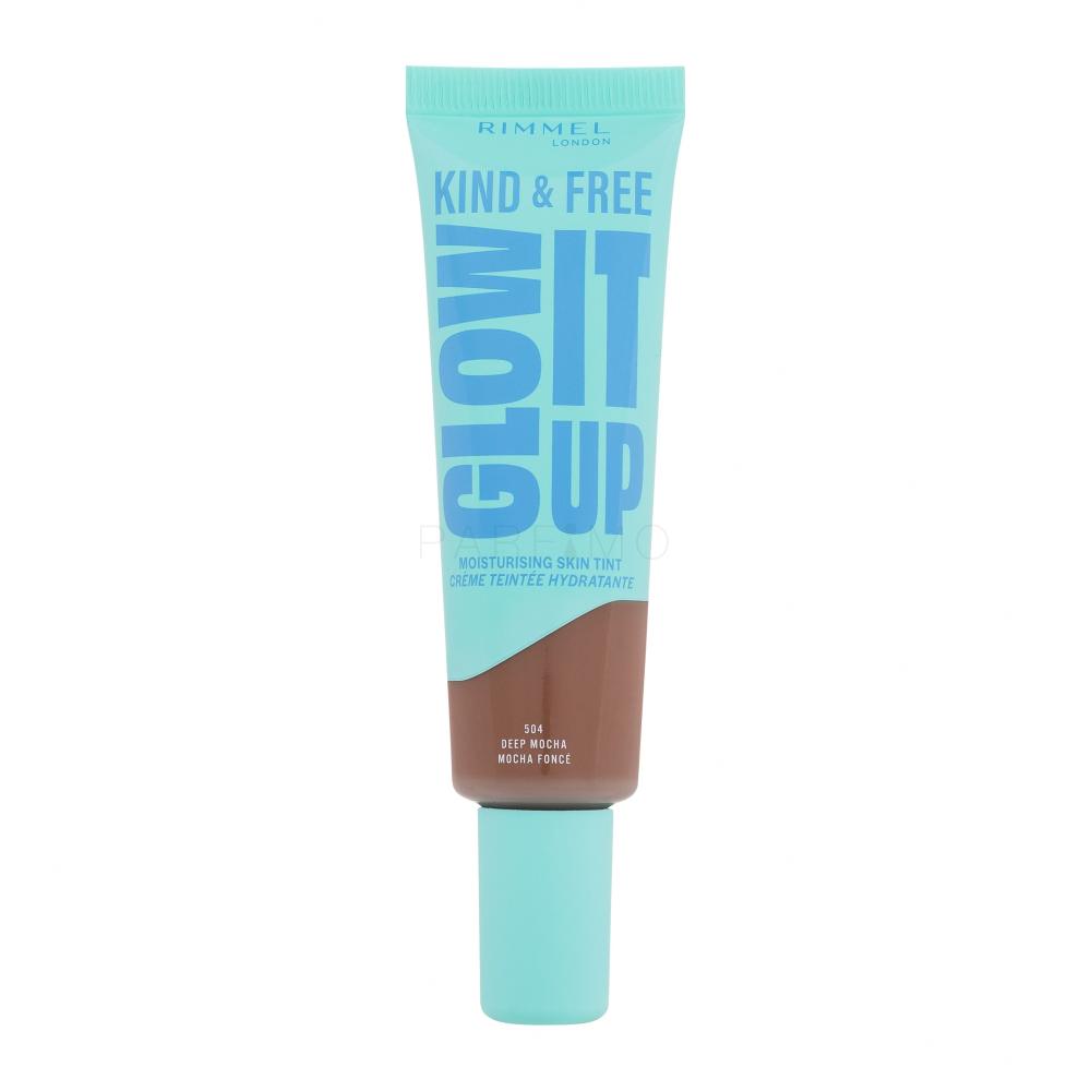 Rimmel London Kind & Free Glow It Up Moisturising Skin Tint Puder za ženske 30 ml Odtenek 504 Deep Mocha