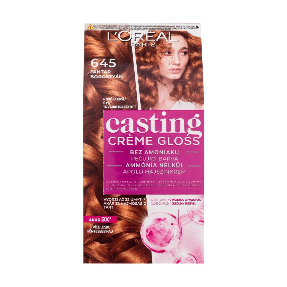 L'Oréal Paris Casting Creme Gloss Barva za lase za ženske 48 ml Odtenek 645 Amber