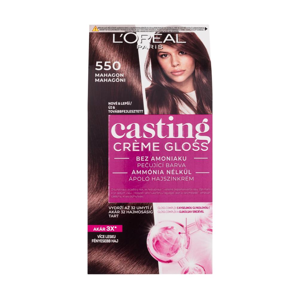 L'Oréal Paris Casting Creme Gloss Barva za lase za ženske 48 ml Odtenek 550 Mahagon