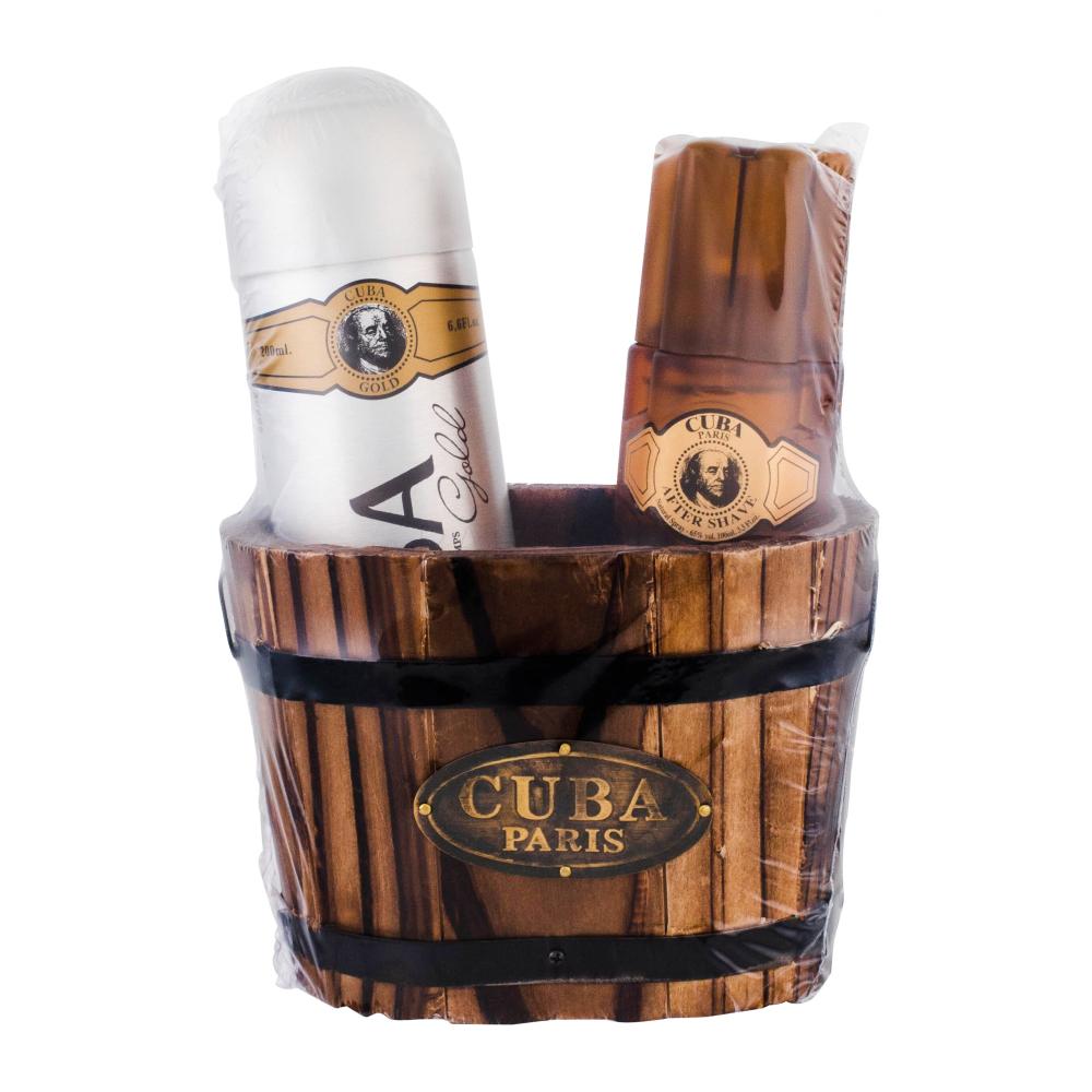 Cuba Gold Darilni set vodica za po britju 100 ml + deodorant 200 ml poškodovana steklenička