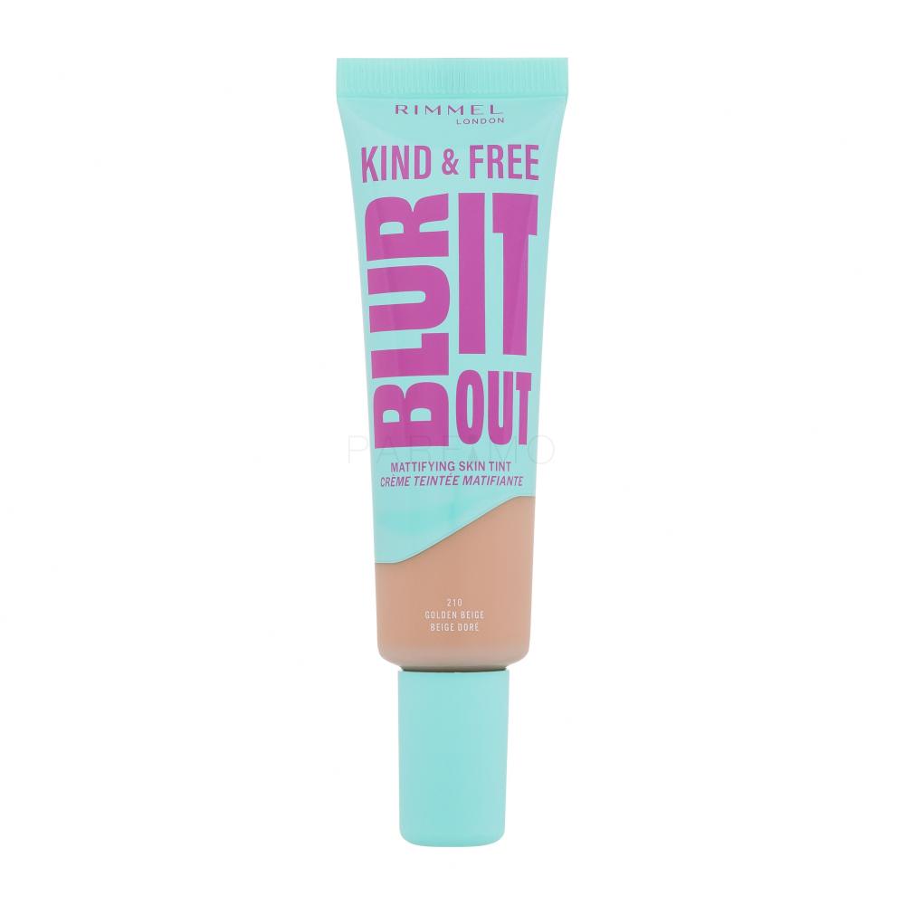 Rimmel London Kind & Free Blur It Out Mattifying Skin Tint Puder za ženske 30 ml Odtenek 210 Golden Beige