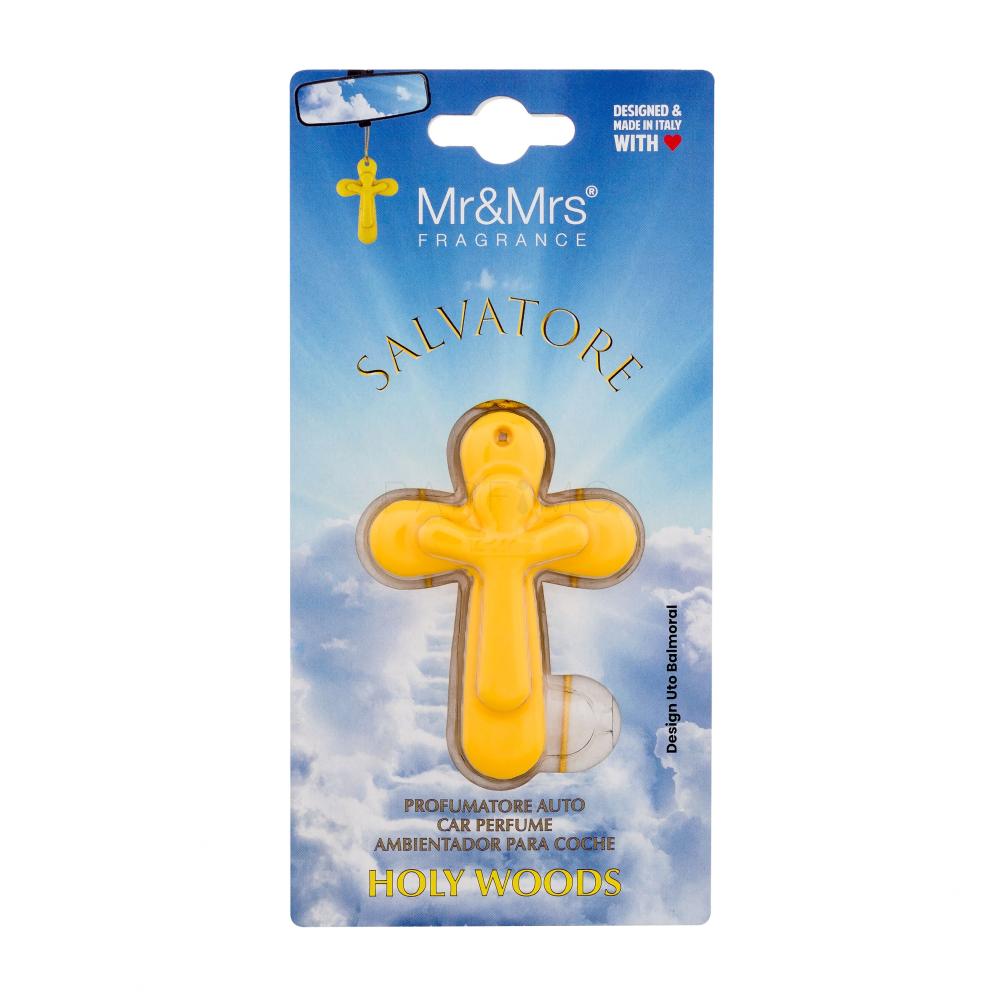 Mr&Mrs Fragrance Salvatore Holy Woods Yellow Osvežilci za vozilo 1 kos