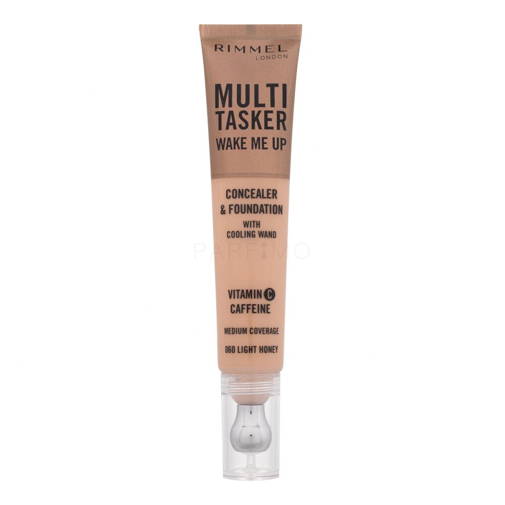 Rimmel London Multi Tasker Wake Me Up Concealer & Foundation Korektor za ženske 20 ml Odtenek 060 Light Honey