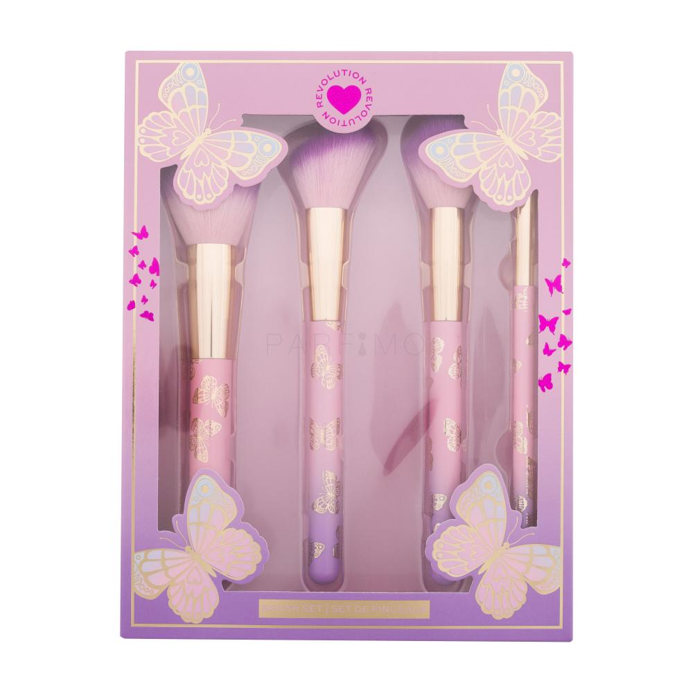 I Heart Revolution Butterfly Brush Set Čopič za ličenje za ženske Set