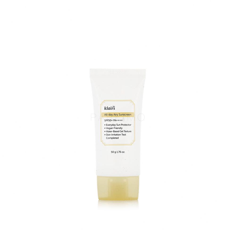 Dear, Klairs All-day Airy Sunscreen SPF50+ Zaščita pred soncem za obraz za ženske 50 g