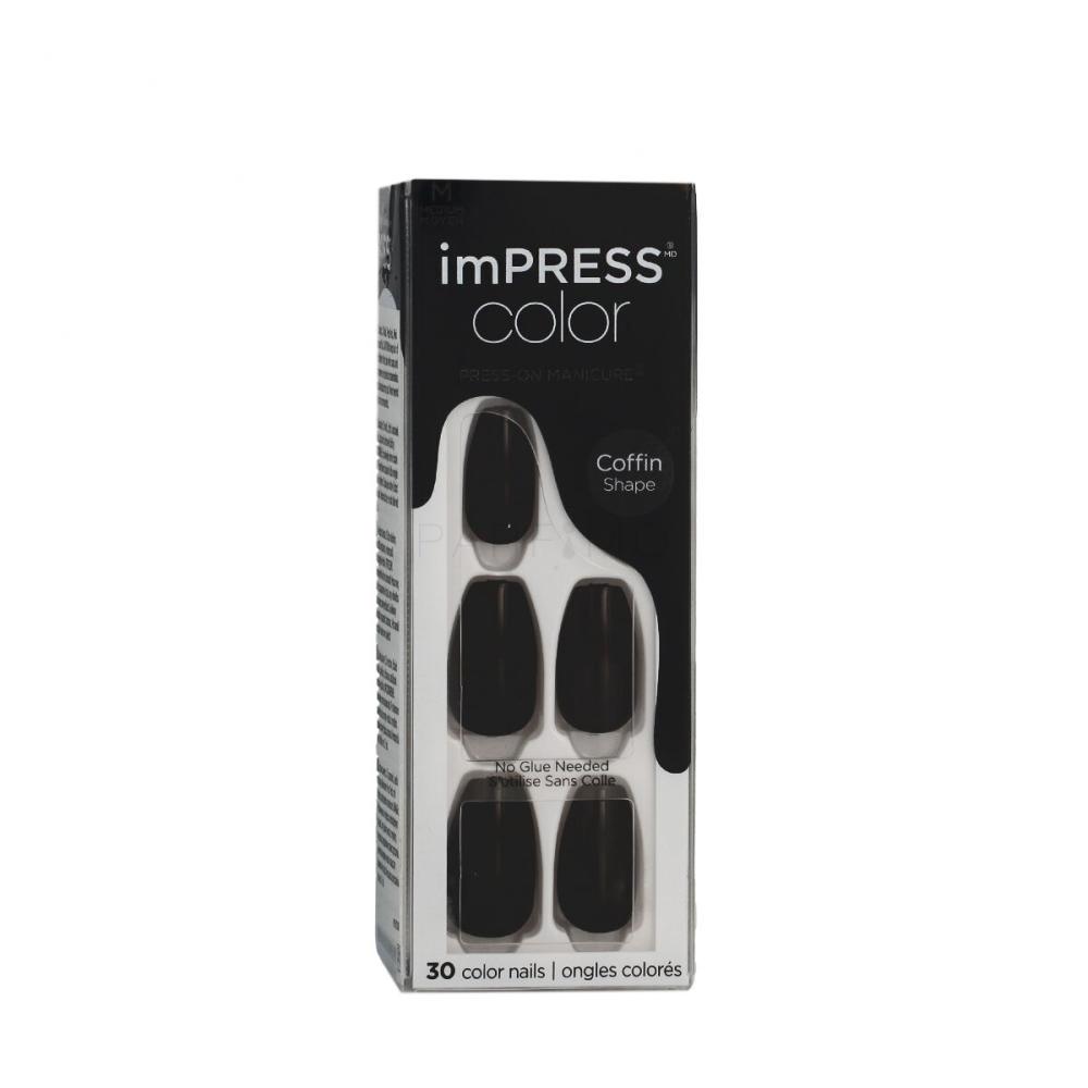 Kiss imPRESS Color Coffin Shape Umetni nohti za ženske 30 kos