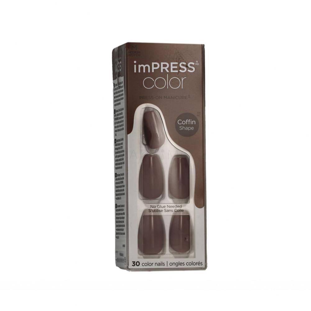 Kiss imPRESS Color Coffin Shape Umetni nohti za ženske 30 kos Odtenek 507 Dusk Till Dawn