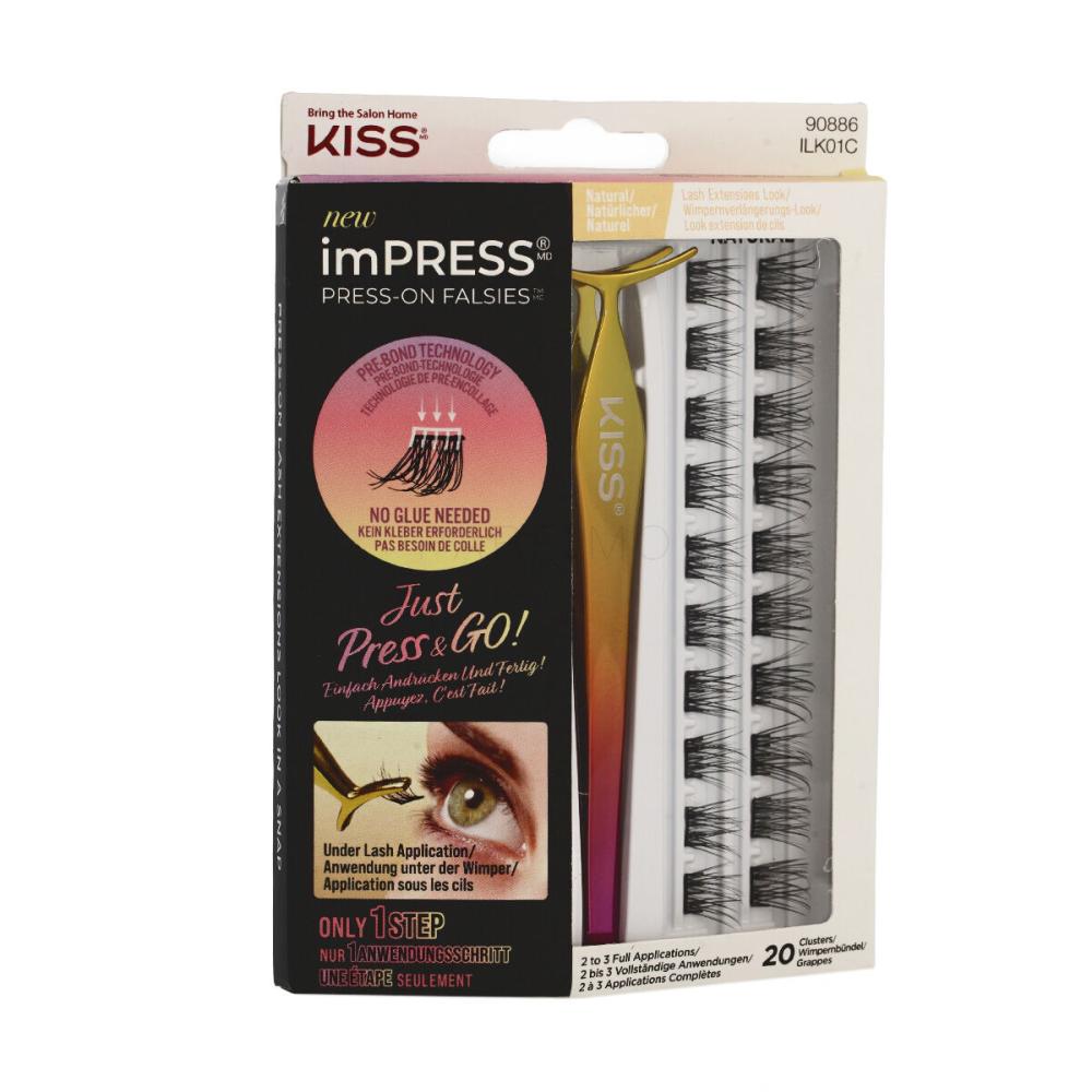 Kiss imPRESS Press-on Falsies Natural Umetne trepalnice za ženske 20 kos