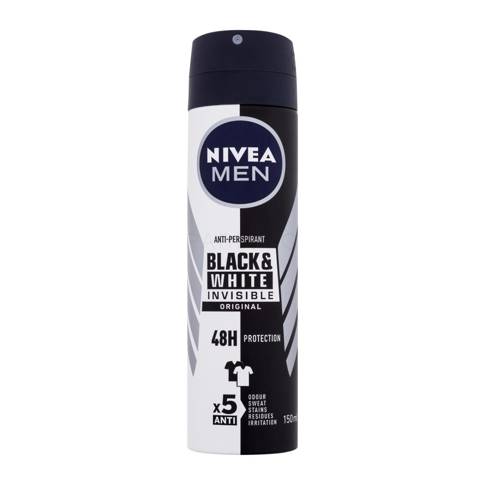 Nivea Men Invisible For Black & White Original Deospray Antiperspirant za moške 150 ml