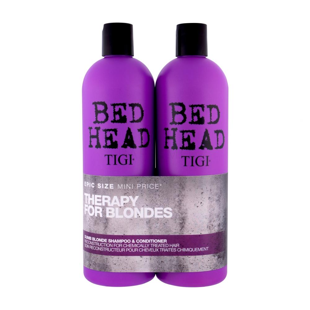 Tigi Bed Head Dumb Blonde Darilni set šampon 750 ml + balzam 750 ml