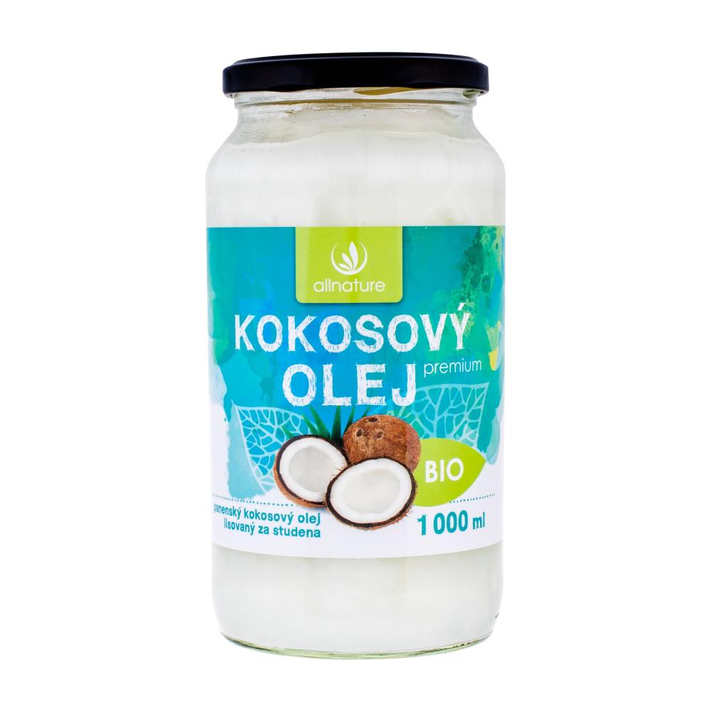 Allnature Premium Bio Coconut Oil Izdelek za zdravje 1000 ml