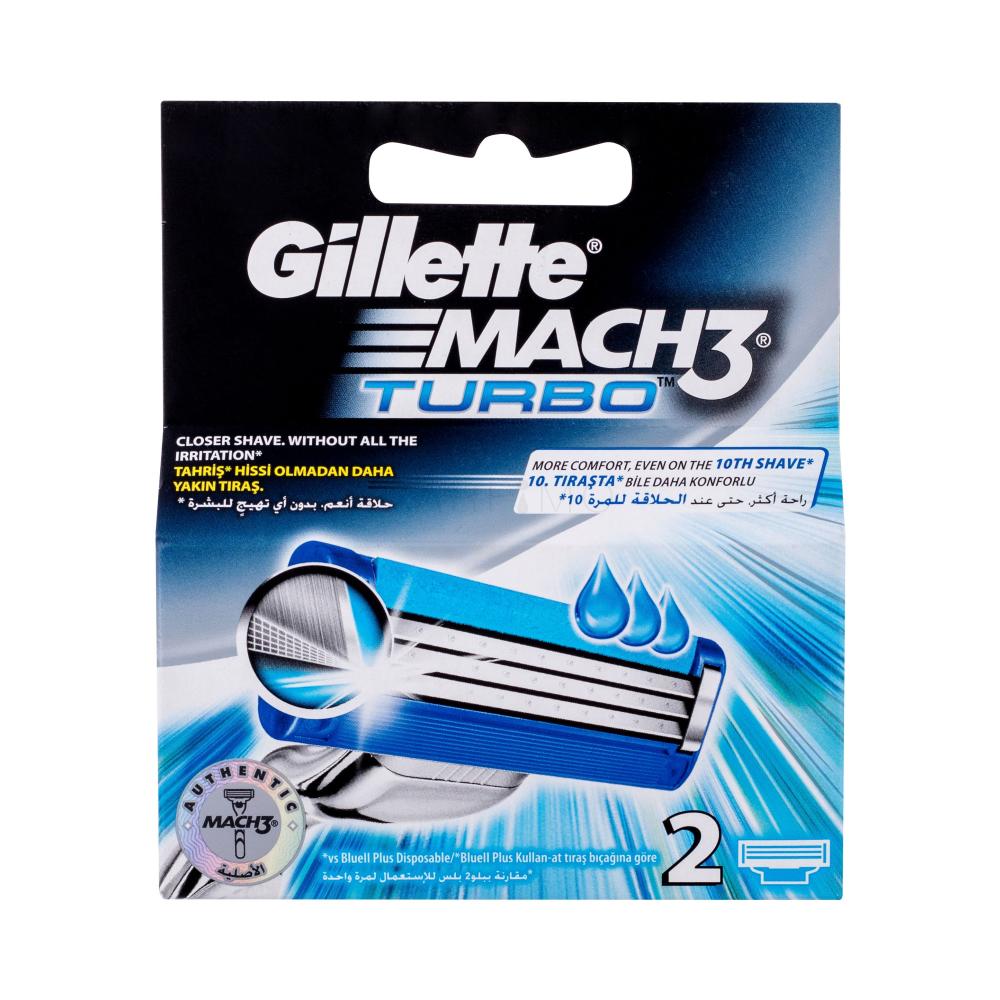 Gillette Mach3 Turbo Nadomestne britvice za moške 2 kos