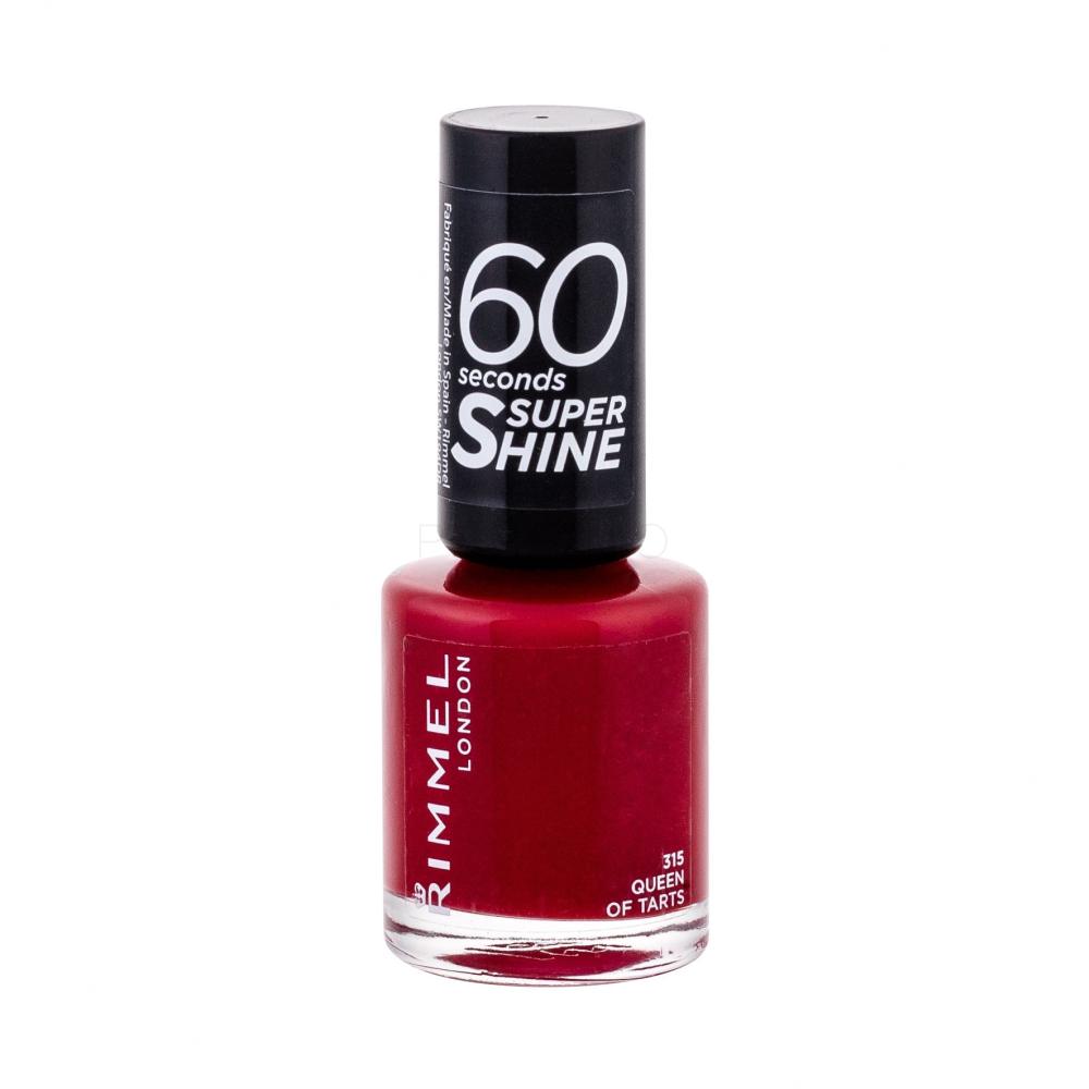 Rimmel London 60 Seconds Super Shine Lak za nohte za ženske 8 ml Odtenek 315 Queen Of Tarts
