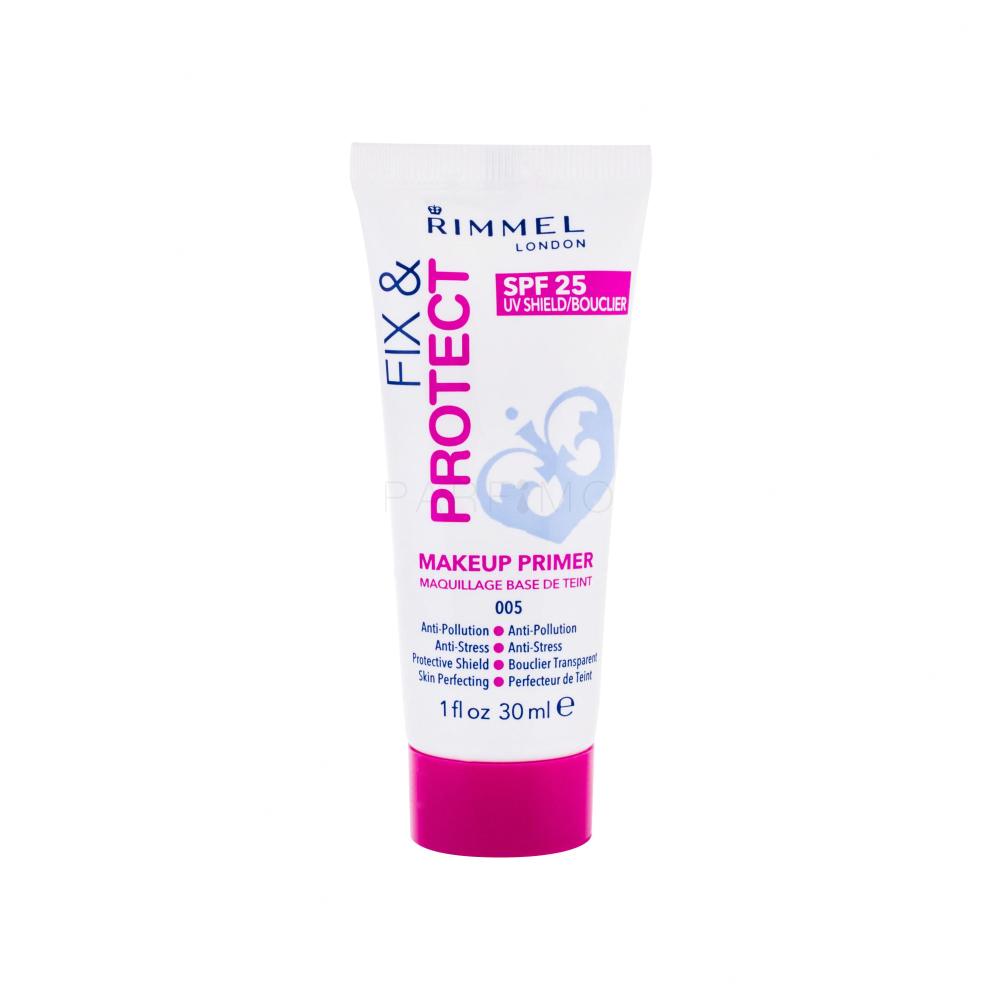 Rimmel London Fix & Protect Makeup Primer SPF25 Podlaga za ličila za ženske 30 ml Odtenek 005