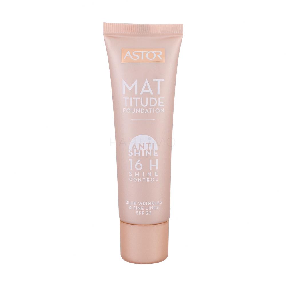 ASTOR Mattitude Anti Shine Foundation SPF22 Puder za ženske 30 ml Odtenek 102 Golden Beige
