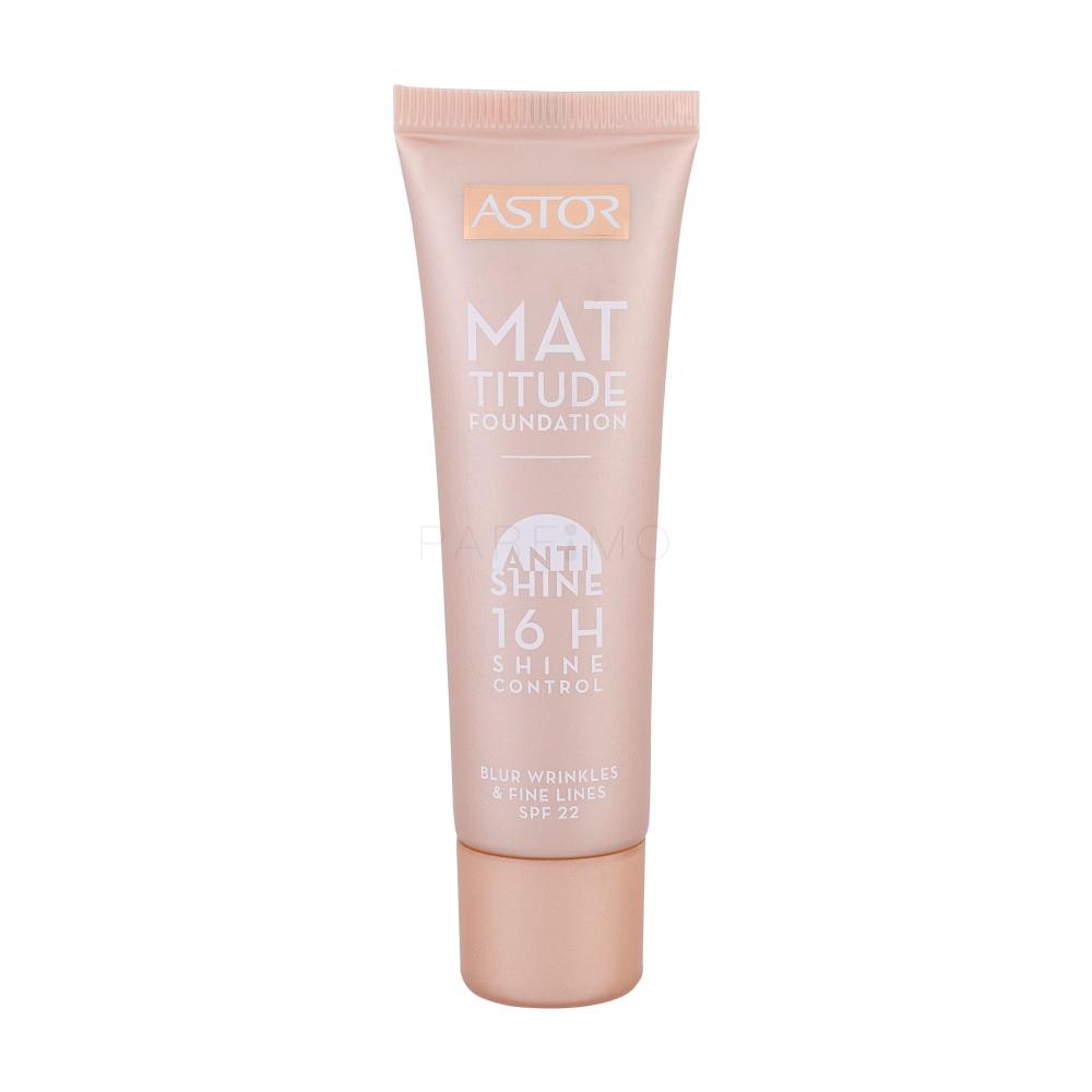 ASTOR Mattitude Anti Shine Foundation SPF22 Puder za ženske 30 ml Odtenek 200 Nude