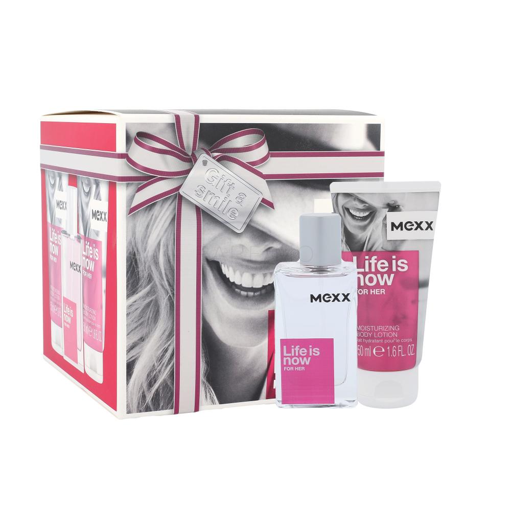 Mexx Life Is Now For Her Darilni set toaletna voda 30 ml + losjon za telo 2x50 ml